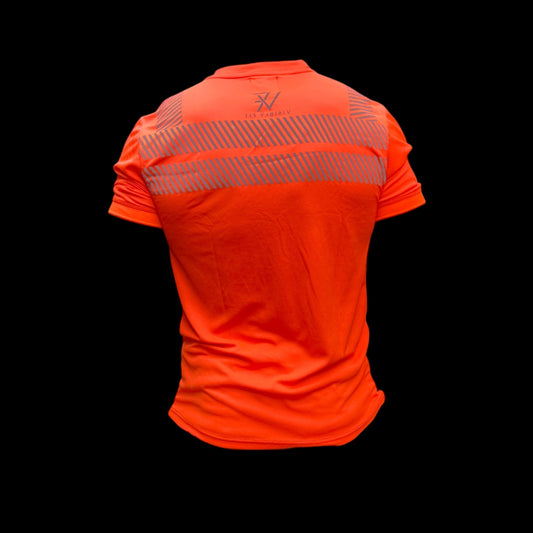 Hi-vis orange EN ISO 20471 Class 2 crew neck t-shirt, World Cup edition