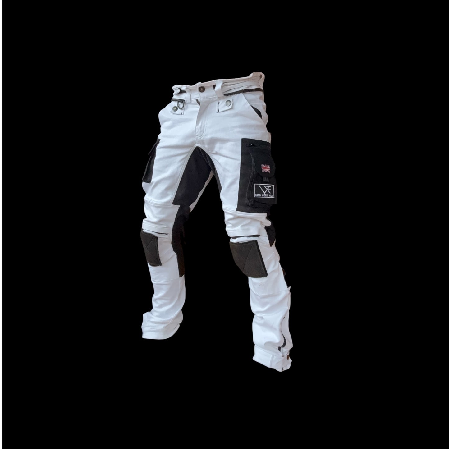White Decorators Trousers, removable holster pockets (VAT added at the checkout)