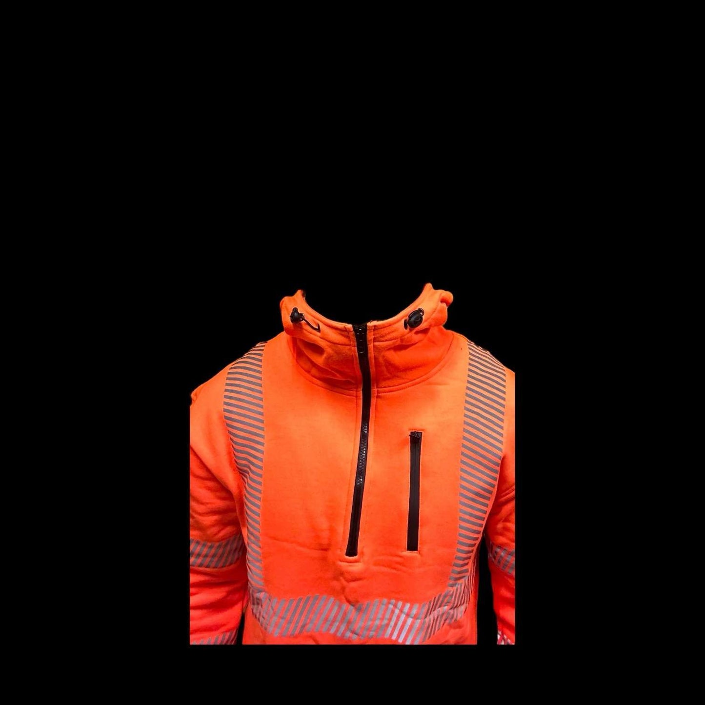 Orange work wear hooded top