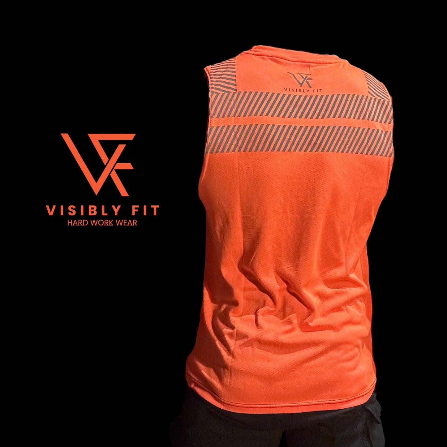 High vis tank top orange