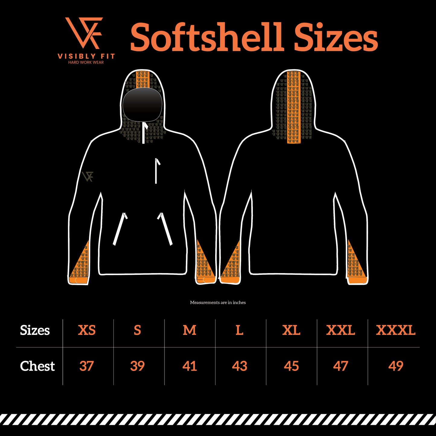 soft shell size chart