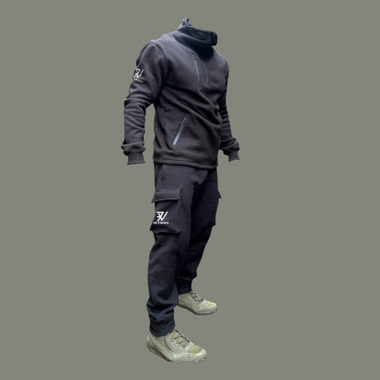 Black Non-Reflective Cargo Workwear Joggers