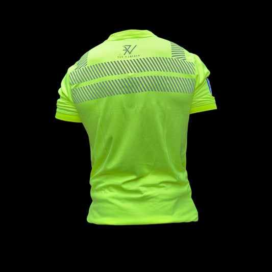 Hi-vis yellow EN ISO 20471 Class 2 crew neck t-shirt, World Cup edition