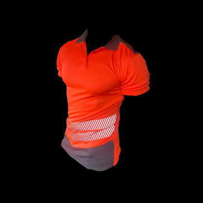 Fitted High Visibility Polo Shirt - Orange