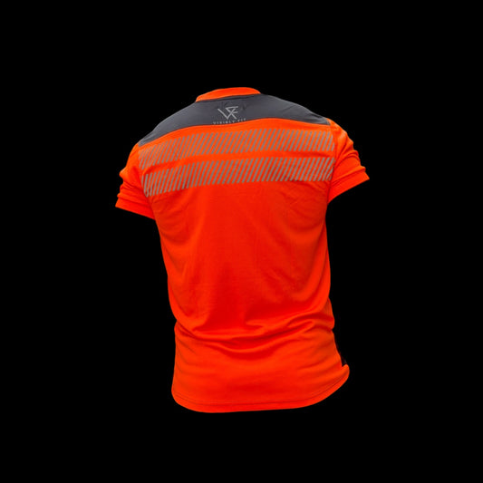 Crew Neck Regular Fit High Vis– Orange/ black trim (VAT is added at the checkout)