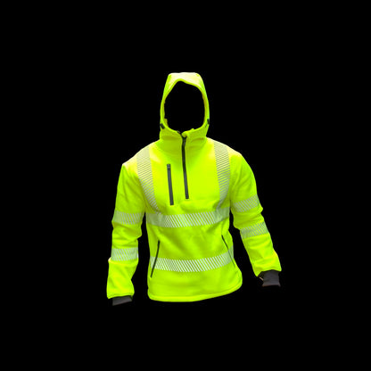 Yellow Fleece Hoodie (Half Zip) (VAT is added at the checkout)