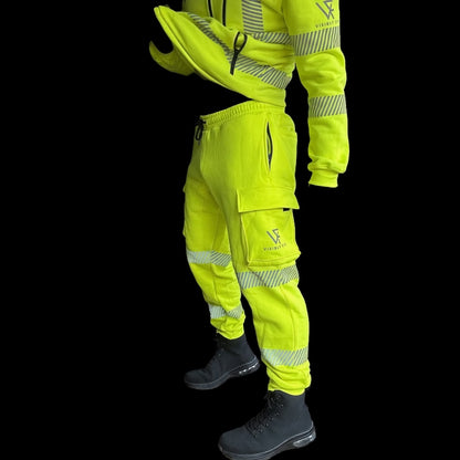 Cargo Workwear Joggers - Yellow Reflective