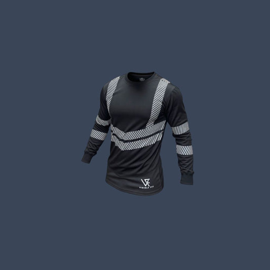 Long Sleeve, Crew Neck Regular fit- Black (VAT is added at the checkout)