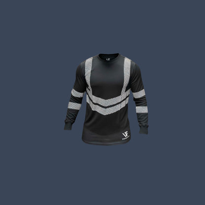 Long Sleeve, Crew Neck Regular fit- Black (VAT is added at the checkout)