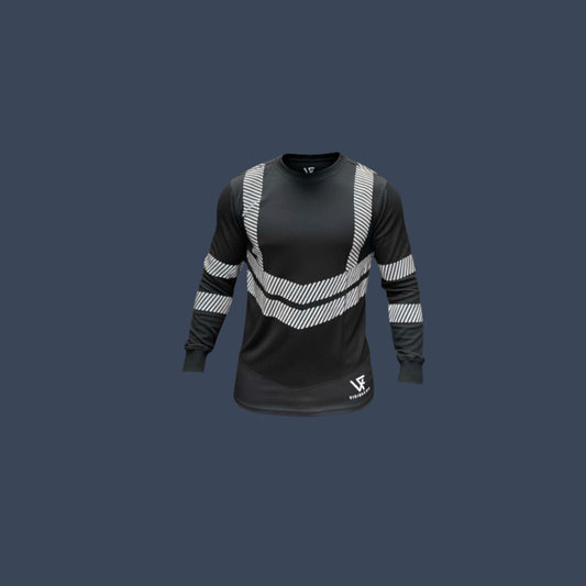 Long Sleeve, Crew Neck Regular fit- Black (VAT is added at the checkout)