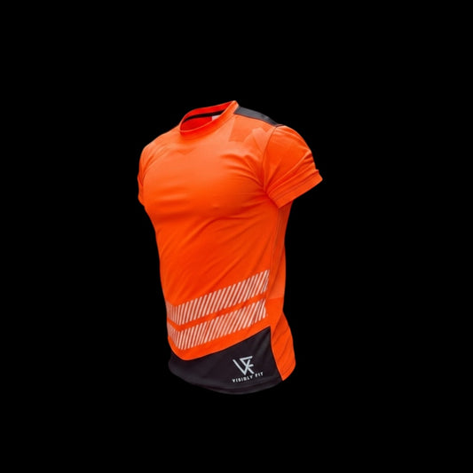 Crew Neck Regular Fit High Vis– Orange/ black trim (VAT is added at the checkout)