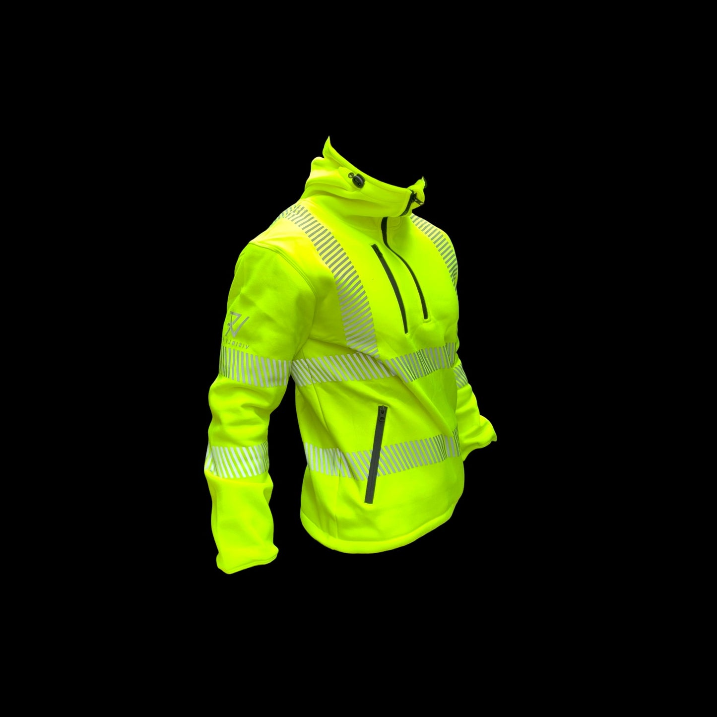 Yellow Fleece Hoodie (Half Zip) (VAT is added at the checkout)