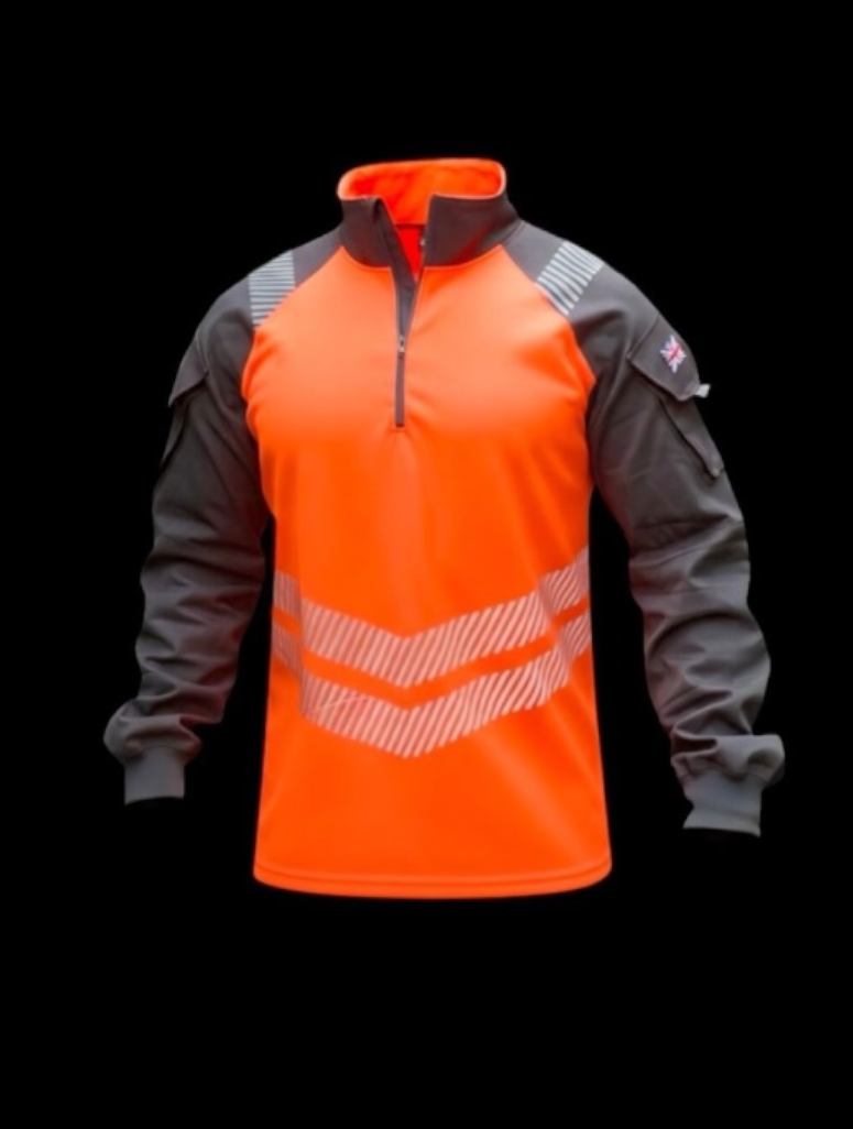 Hi-vis orange UBAC workwear shirt