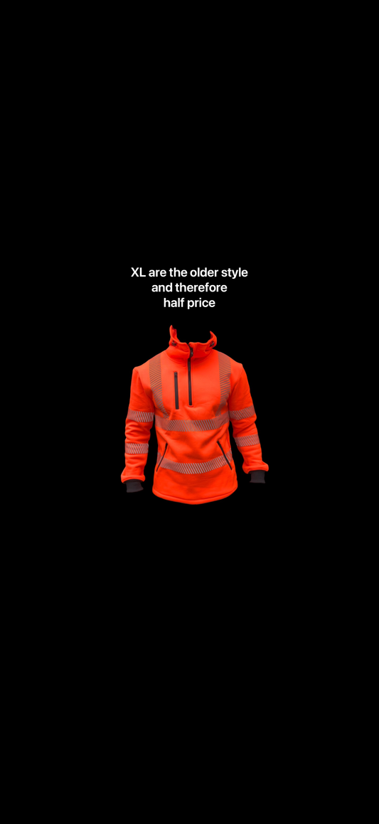 Orange Fleece Hoodie Class3 (Half Zip)