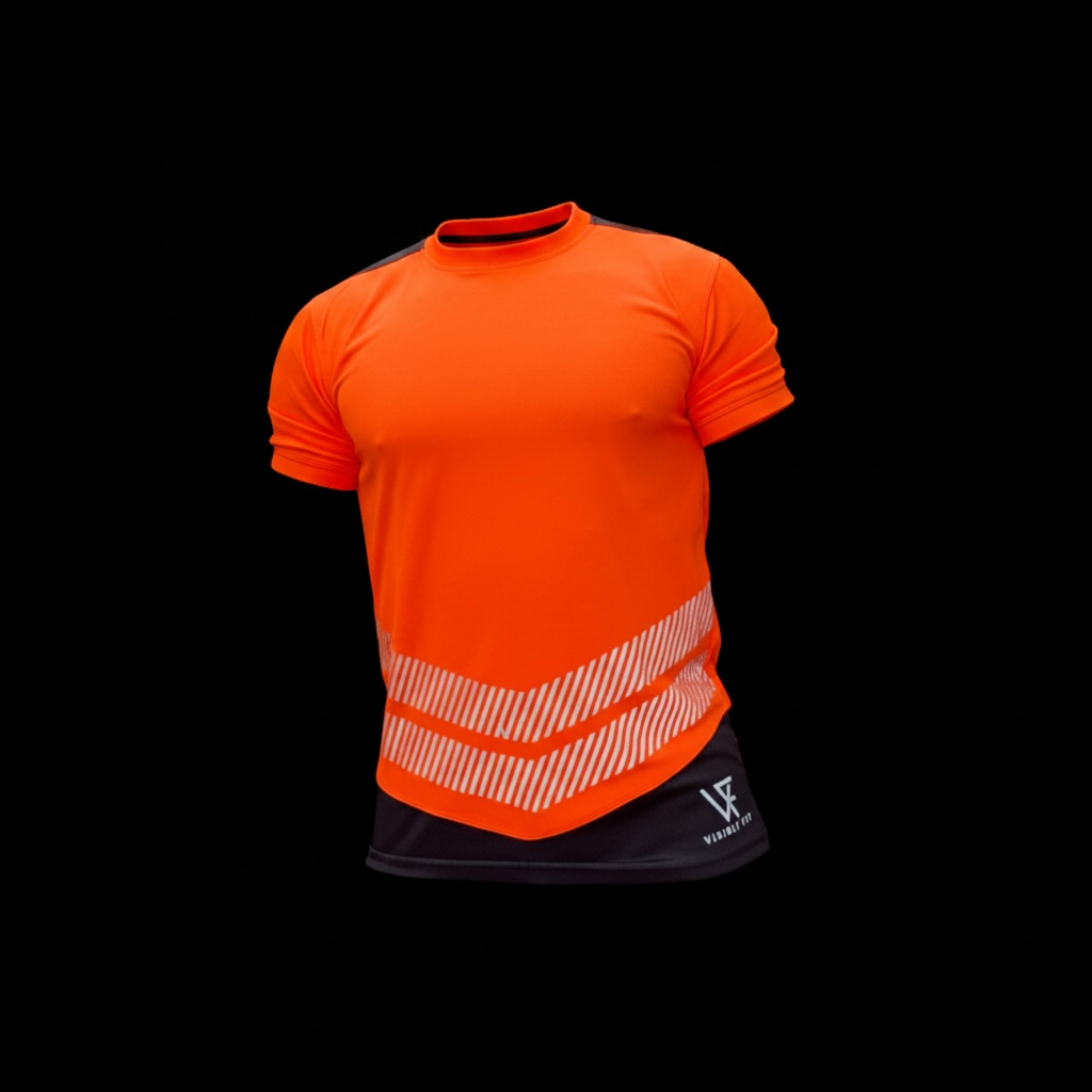 Crew Neck Regular Fit High Vis– Orange/ black trim (VAT is added at the checkout)