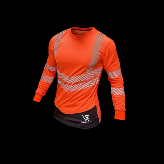 Long Sleeve, Crew Neck regular fit- Orange Class3