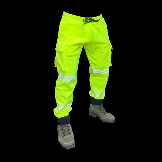 Cargo Workwear Joggers - Yellow Reflective